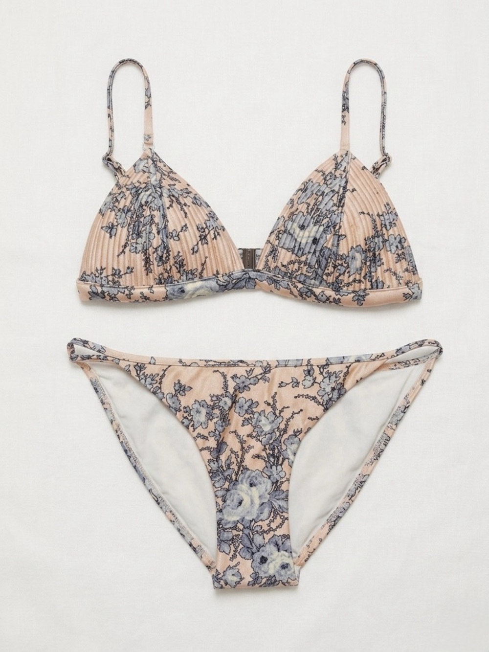 Zimmerman Floral Porcelain Quilted Tri Bikini Size: AU 3, US 8-10, UK 14, EU 42